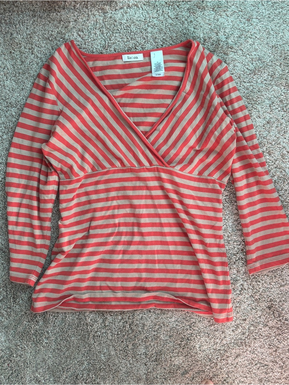 Vintage/y2k striped baby doll top